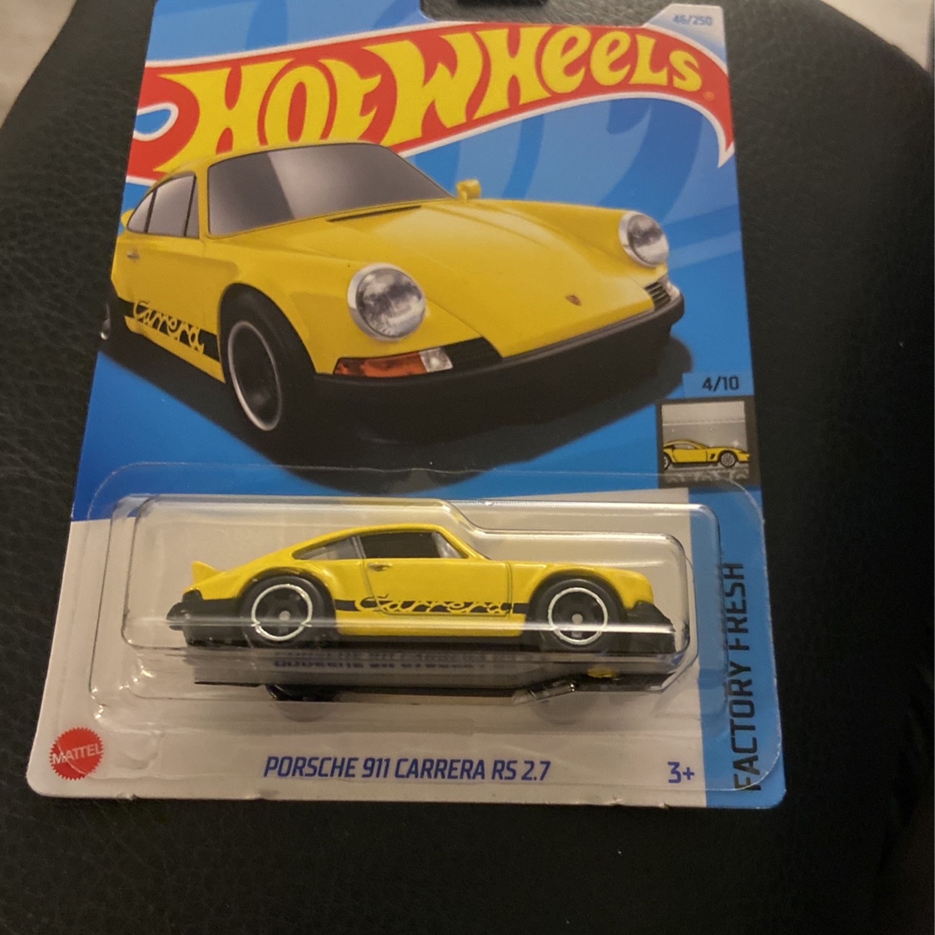 Mattel Hot Wheels Porsche 911 Carrera RS 2.7, Factory Fresh 4/10 [Yellow] 46/250