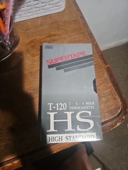 Sealed RadioShack Supertape T-120 HS Blank VHS Cassette Tape - Vintage