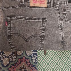 Levis 541 Mens Jeans Black Grey  42x32