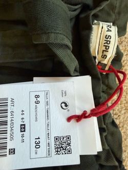 Zara Srpls Kids Olive Green Garment Size 8-9