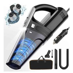 NEW Drecell Portable, Powerful, (7000PA suction & DC 12V power) Vacuum Cleaner with LED Light & Case