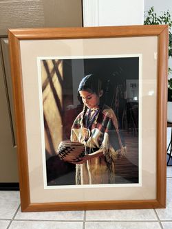 Karen Noles Quiet Reflection Art Print Signed Numbered Giclee Print. Framed And Matted.