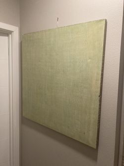 Original Art. Green Canvas. Wall Painting.