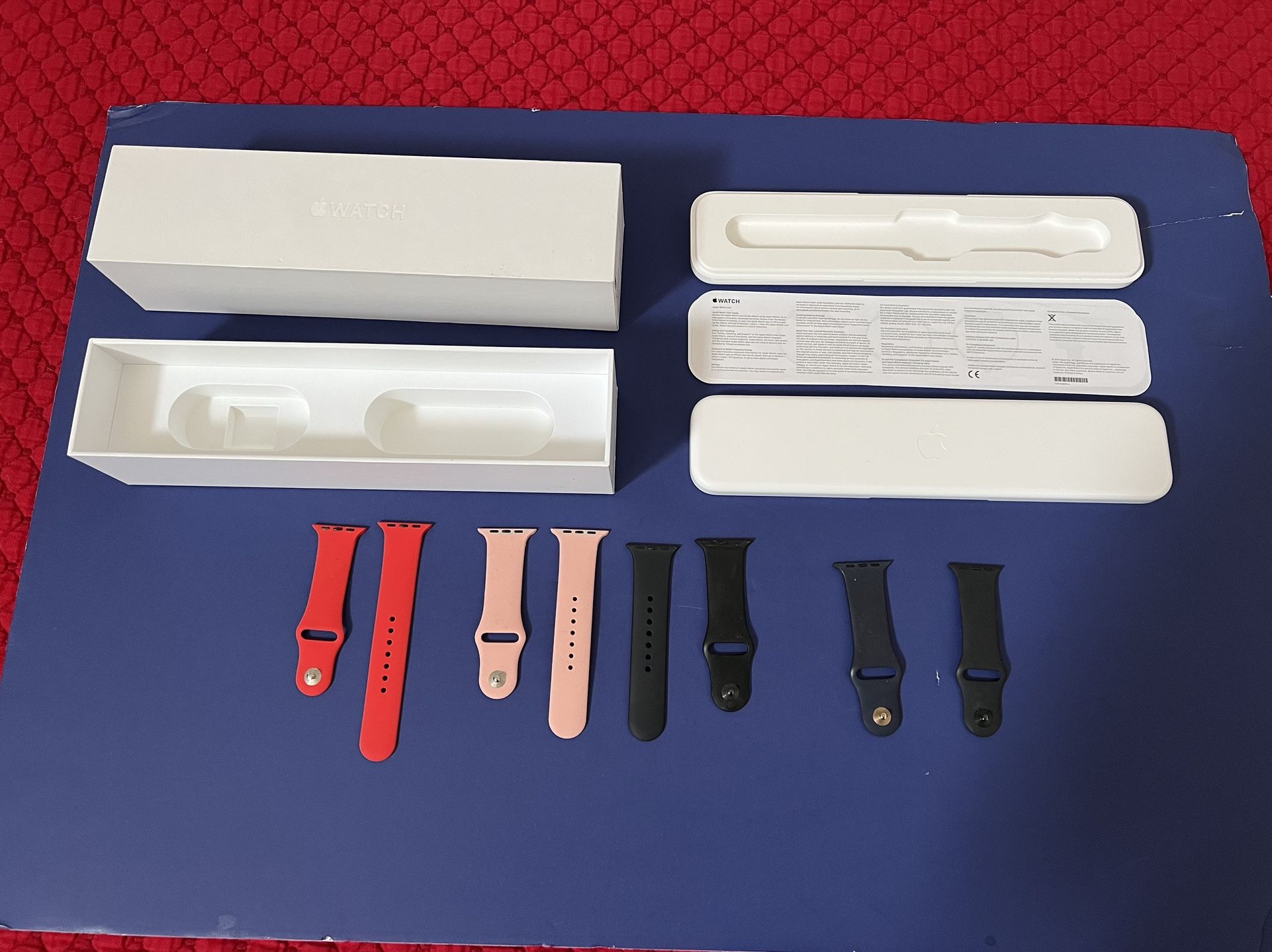 Apple Watch Box (38mm) & Various Bands