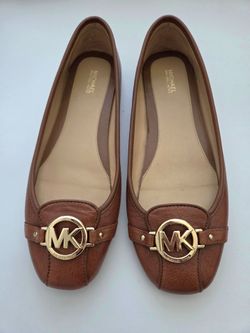 Michael Kors Brown Leather Flats, Size 9