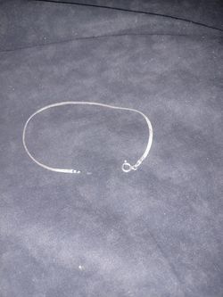 14k white gold ankle bracelet