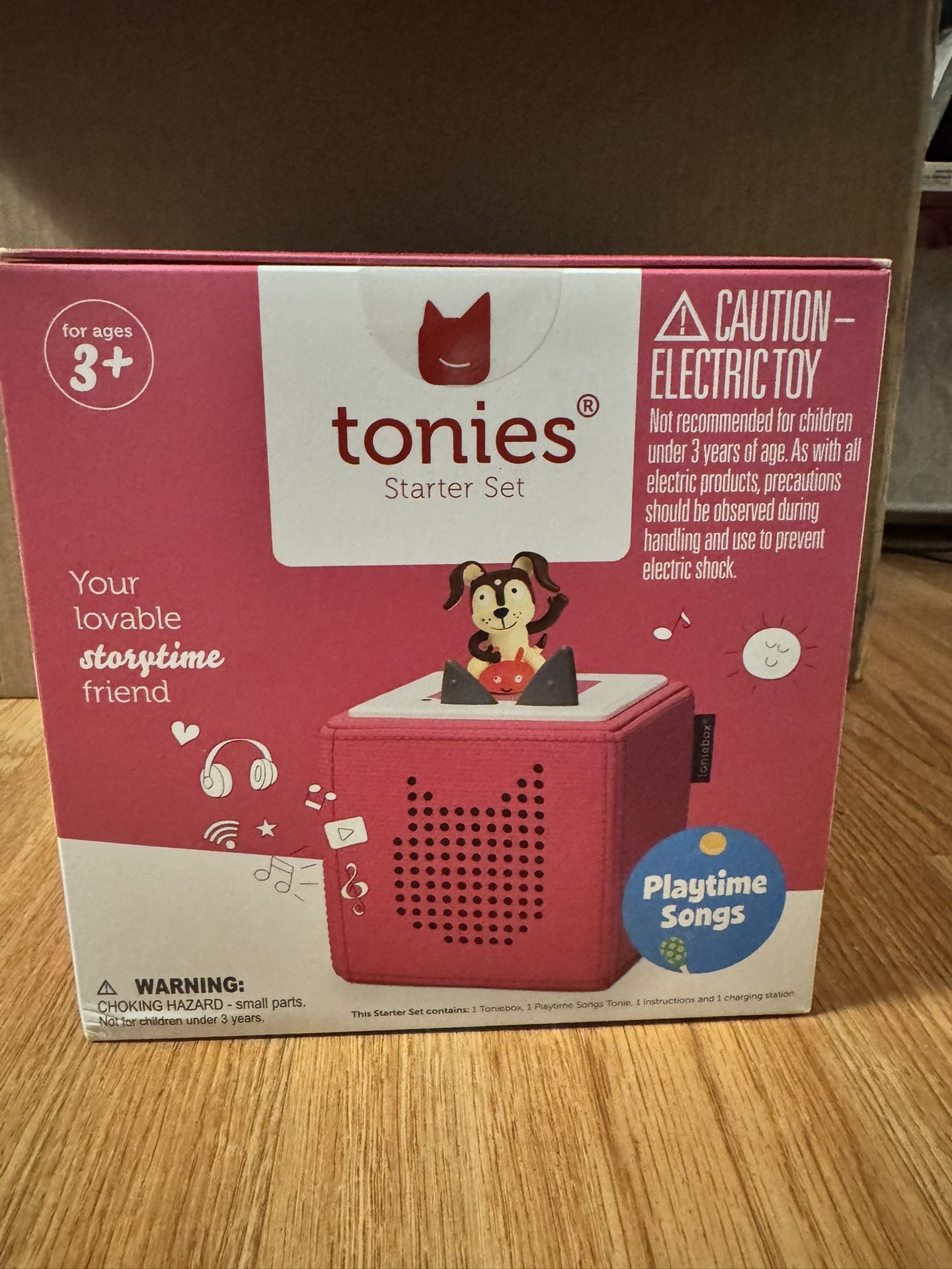 Toniebox 1 Audio Player Starter Set with Playtime Puppy - Listen, Learn, and Play with One Huggable Little Box - Pink