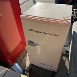 Pink Mini Fridge With Freezer Section 