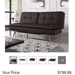 Leather Futon With Power Outlets