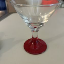 24  Mini Cordial Glasses. - Christmas Colors 