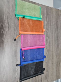 Mesh Zipper Pouches Set of 5