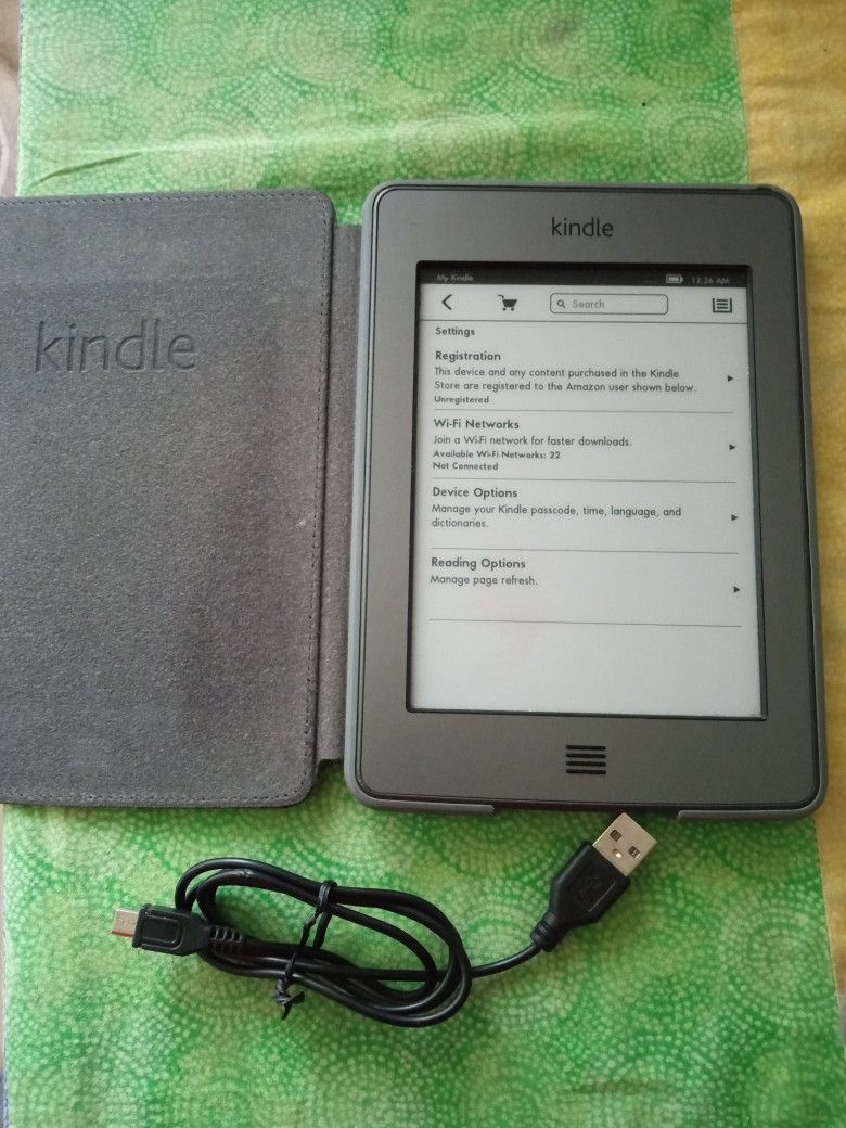 AMAZON KINDLE E-READERS WI-FI 6" INCH WITH CASE