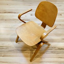 1950s Rare Bent Plywood Chair by Joe Atkinson for Thonet