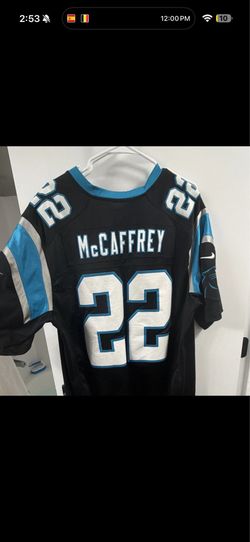 CMC on field Carolina Panthers Jersey