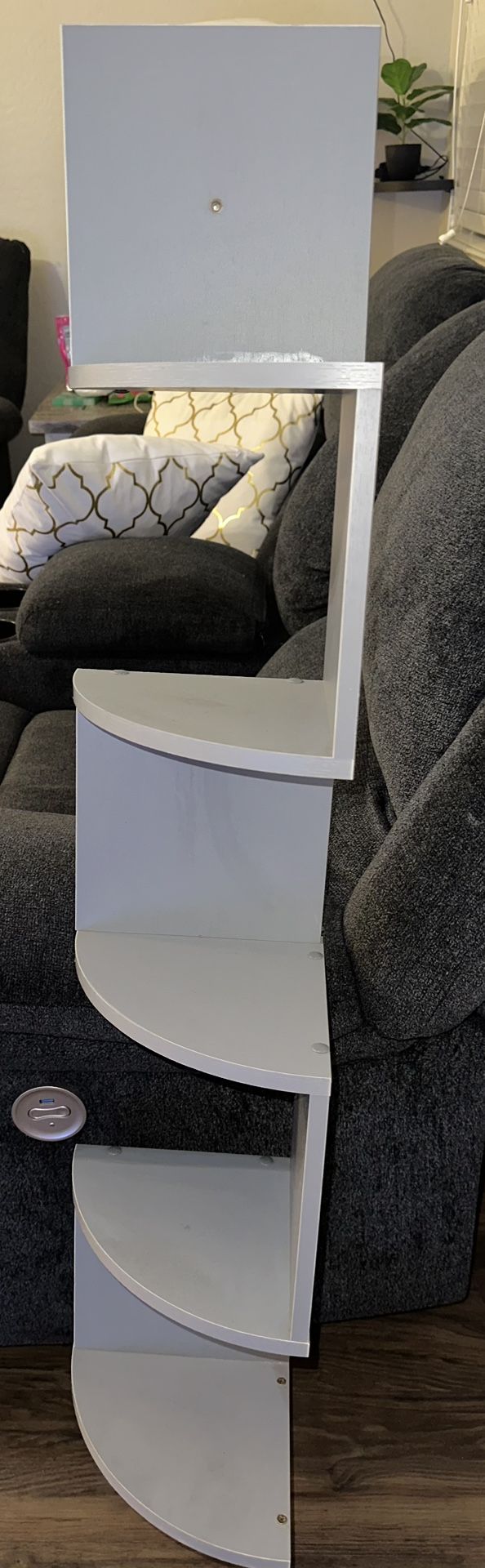 Gray Corner Shelf