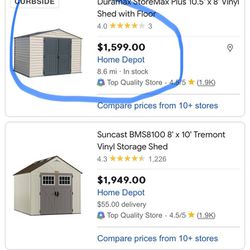 10x8 Vinyl Shed From Home Depot (Duramax)