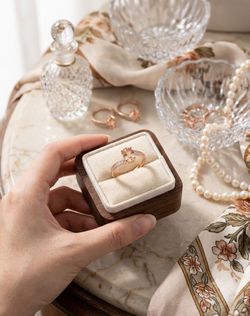 CZ diamond peach stone ring size 7.5