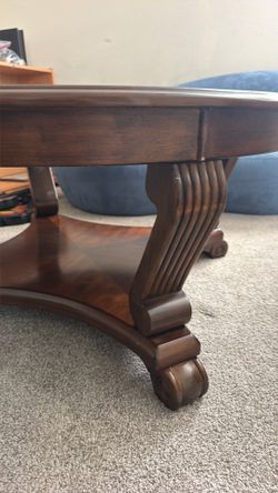 Wood coffee table