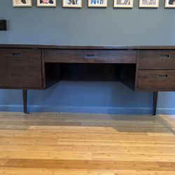 Solid Wood Dark Walnut Color Desk