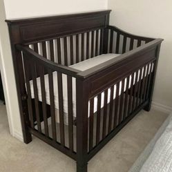 Cafe Kid- Baby Crib And Convert To Toddler Bed
