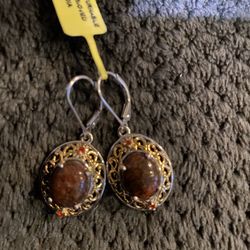 Genuine Dino Bone Earrings 