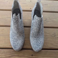 TOM'S Cutout Boot.  Mini Cheetah Printed Suede