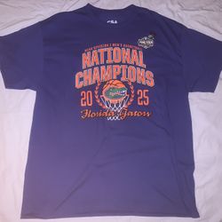University of Florida Gators NCAAM 2025 Men’s Basketball Champions CSA Blue Shirt; Men’s XL