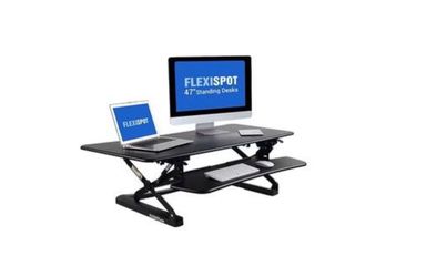 Flexispot 47” wide manual sit-stand desk converter black m3b-e-us