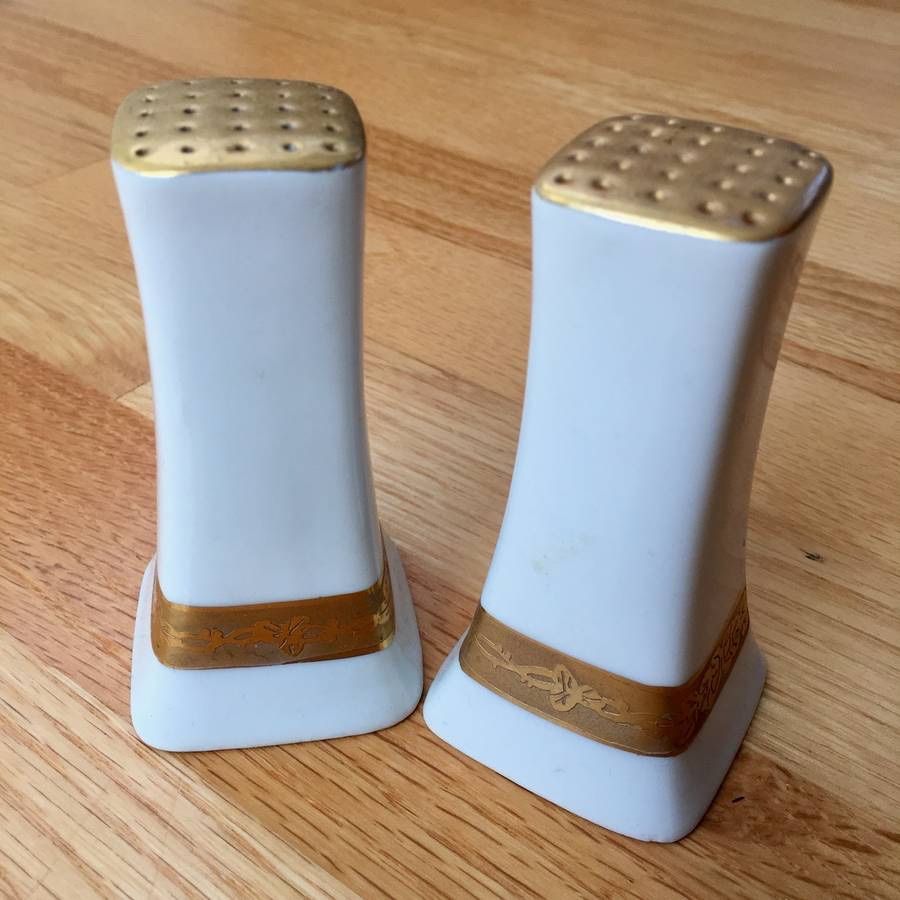 Vtg MCM Salt and Pepper Shakers PL Limoges France