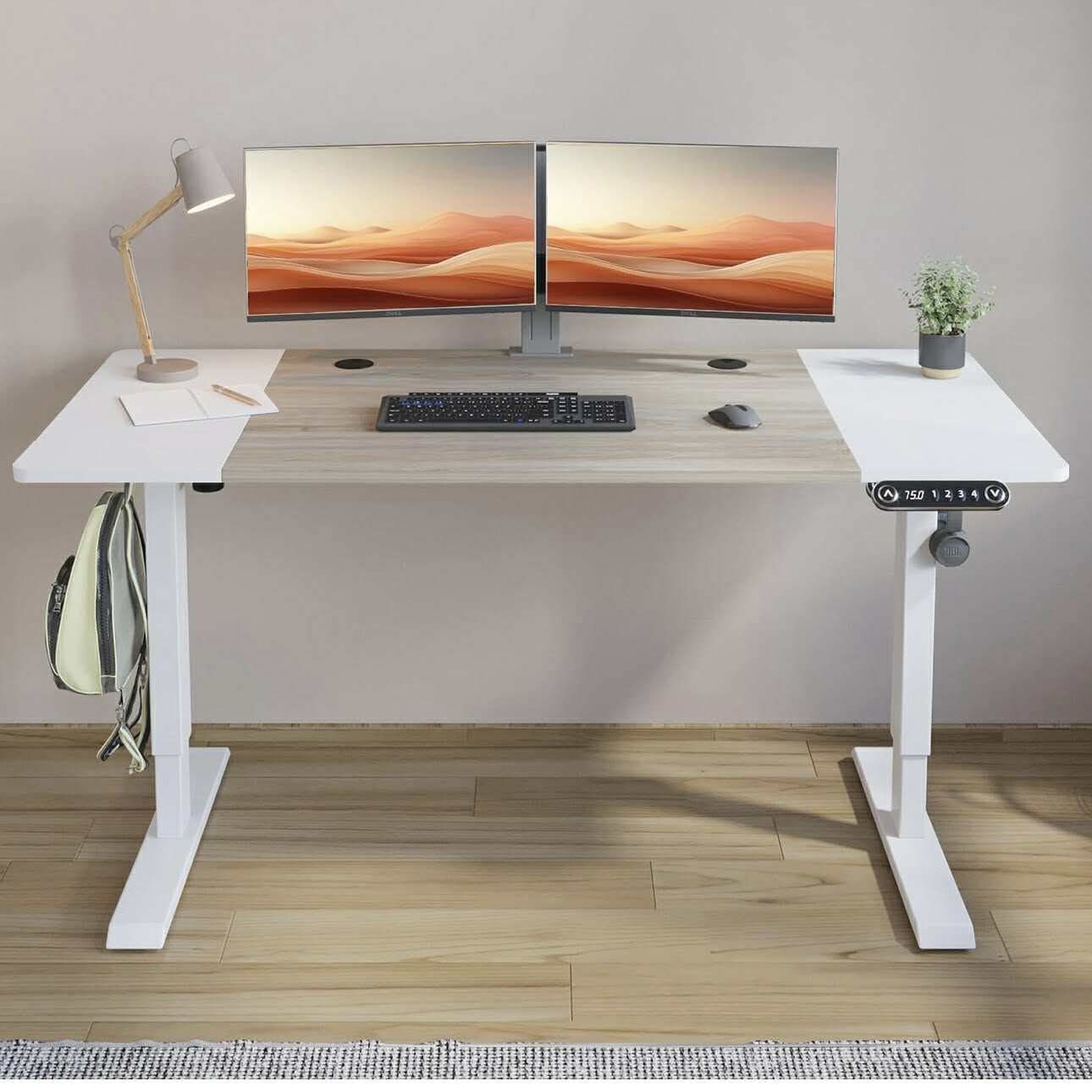 Height Adjustable Electric Standing Desk,63x30 Inch(some damage on the top)
