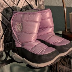 Purple kids snow boots