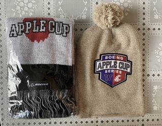 Washington Huskies WSU Cougars Washington State Apple Cup Scarf Beanie