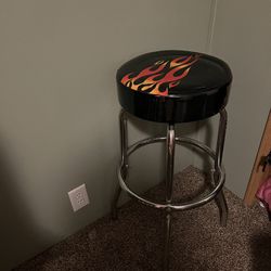 Bar Stool With Flames
