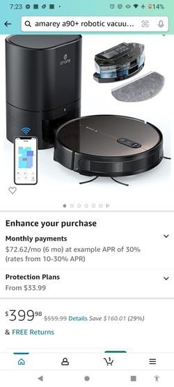 Amarey A90+ Robotic Vacuum Only Thing It Doesn't Have Is So Cleaning Station But It Works Like Brand New
