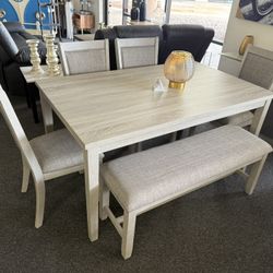 Dining Table With 4 Chairs And A Bench 