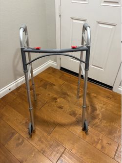 Drive Medical 2 button standard foldable walker for adults
