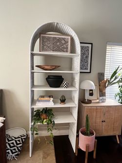 Vintage wicker shelf