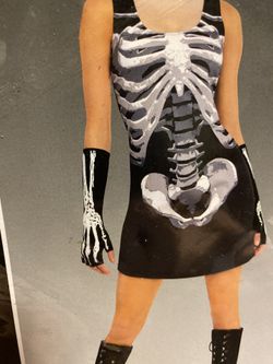 Skeleton bones dress - Adult