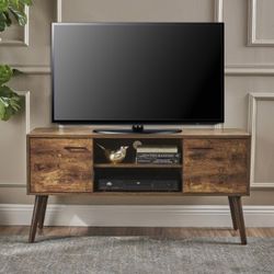 TV Stand Pine Wenge Lincolnwood for TVs up to 50" Mid-century modern design Pick Up Only 