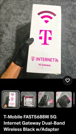 T-Mobile FAST5688W 5G Internet Gateway Dual-Band Wireless Black w/Adapter