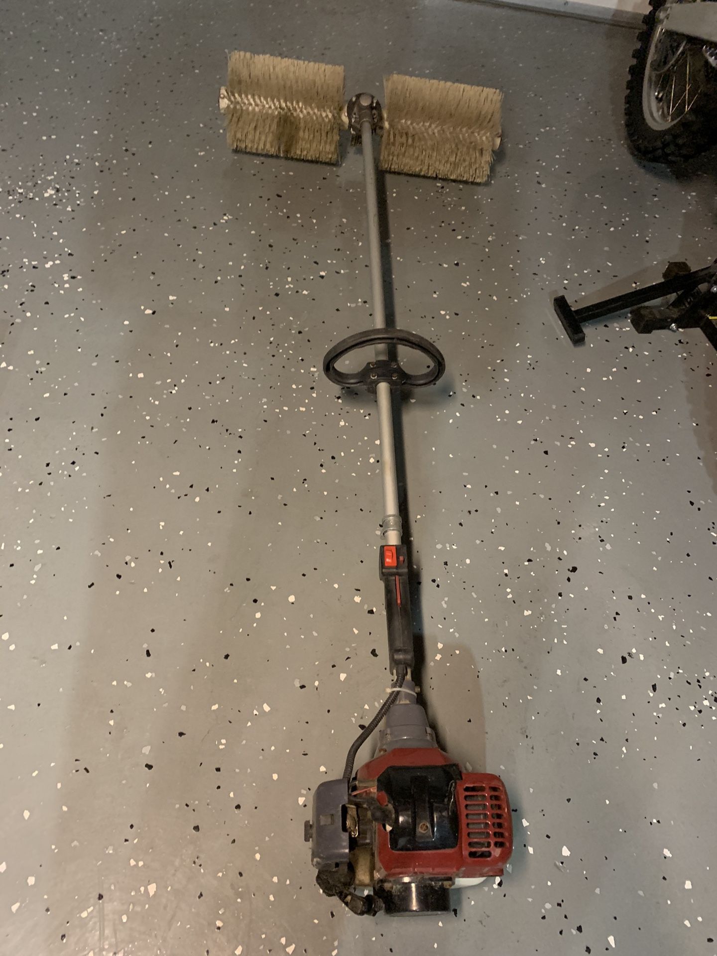 Power broom sand