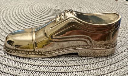 Vtg. Men's Chrome Oxford Dress Shoe Beer BOTTLE OPENER Barware Accessory 4.5” long.