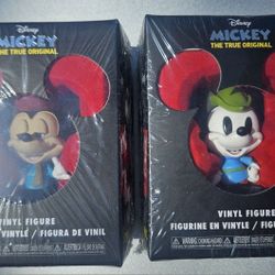 (2) New Sealed Funko Disney Vinyl Figure Mini Mickey Mouse True Original 90th