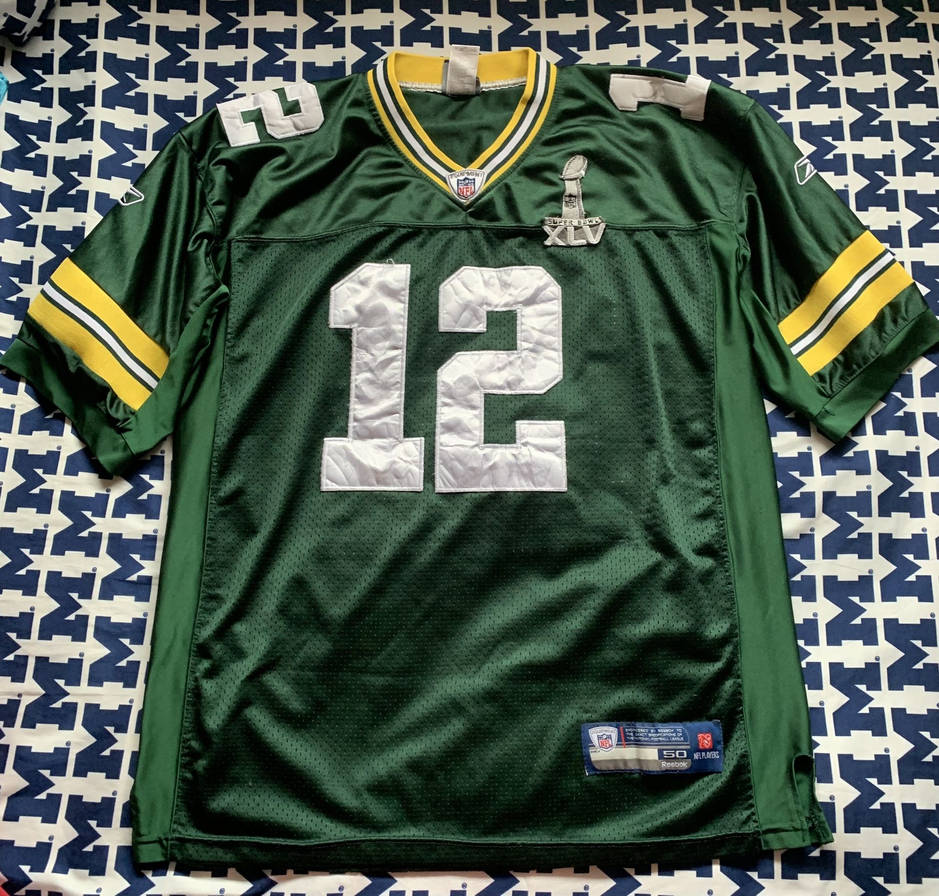 Aaron Rodger’s on field Reebok Super Bowl XLV jersey