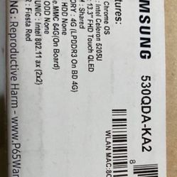 Samsung Galaxy Chromebook 2 Red 13.3 Qled Celeron 4gb 64gb 