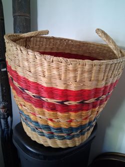 Large Woven Basket with Handles