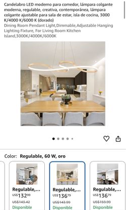 Candelabro LED moderno para comedor