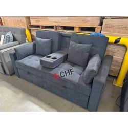 Convertible Sleeper Loveseat With Cupholder  - Limited Time Offer 