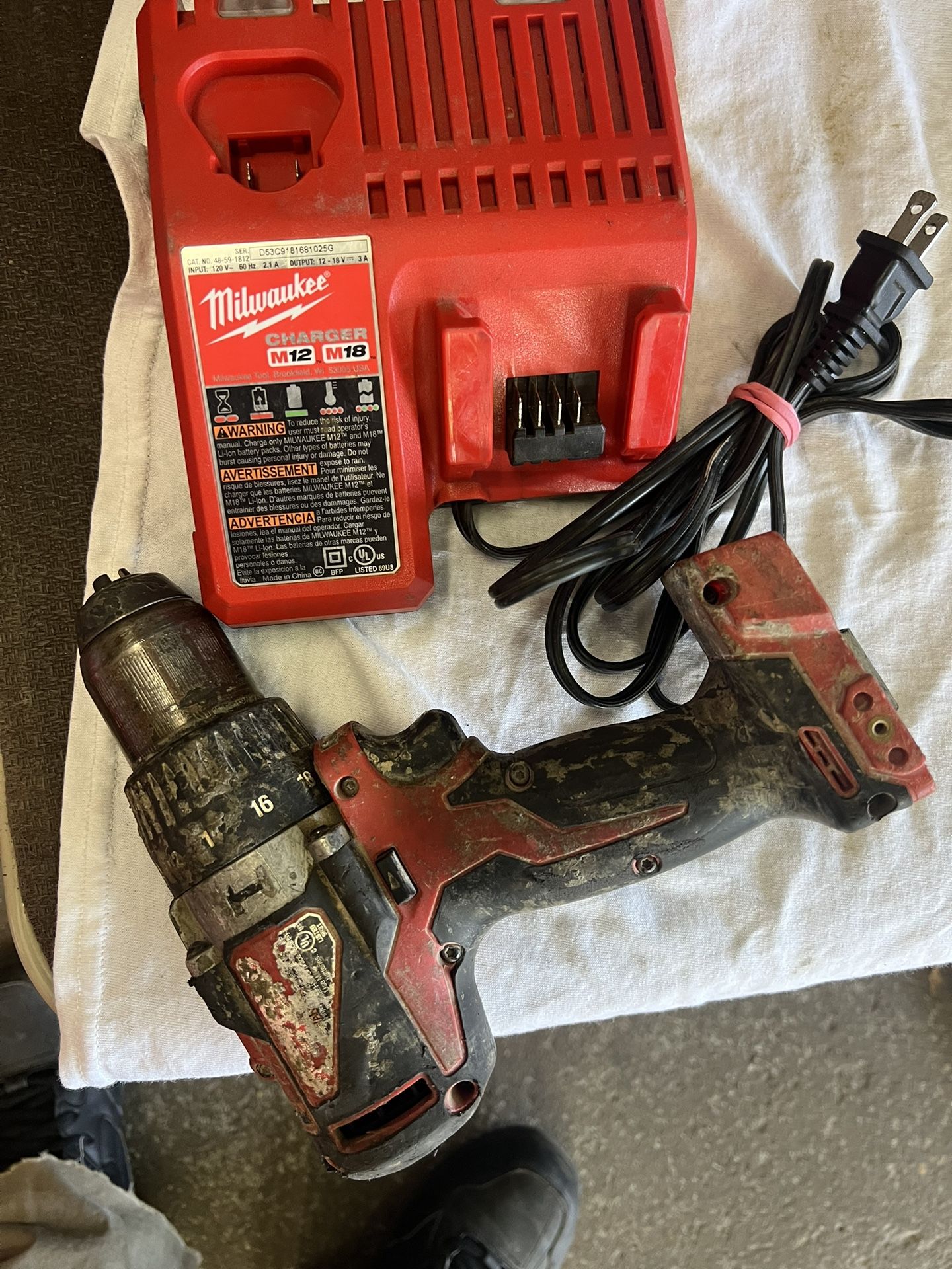Milwaukee Drill And Charger 