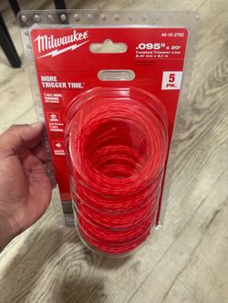 Milwaukee 0.095 in. x 20 ft. Pre-Cut Trimmer Line (5-Pack)